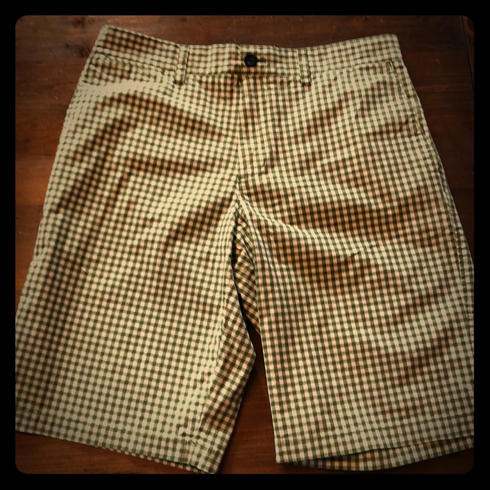 Banana Republic Green Paid flat front size 32